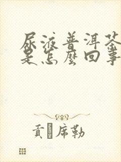 尿液普洱茶颜色是怎么回事