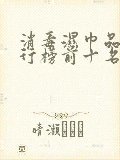 消毒湿巾品牌排行榜前十名