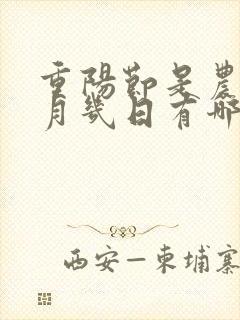 重阳节是农历几月几日有哪些风俗