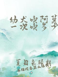 幼犬吃阿莫西林一次吃多少