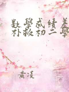 数学成绩差怎么补救初二学生