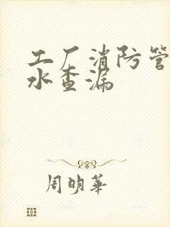 工厂消防管网漏水查漏