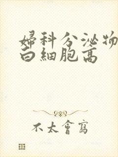 妇科分泌物检查白细胞高