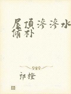 屋顶渗渗水如何修补