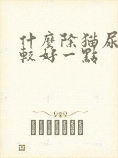 什么除猫尿味比较好一点