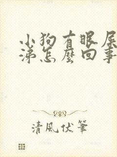 小狗有眼屎流鼻涕怎么回事