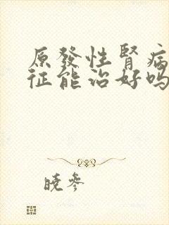 原发性肾病综合征能治好吗