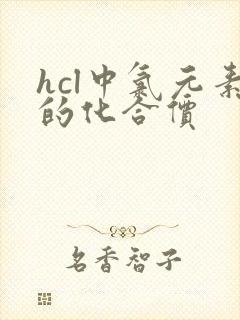 hcl中氯元素的化合价