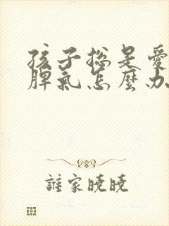 孩子总是爱哭发脾气怎么办