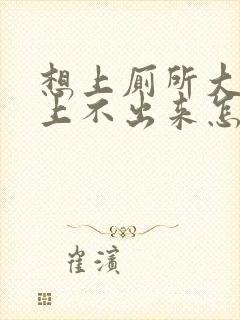 想上厕所大便又上不出来怎么回事