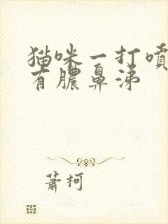 猫咪一打喷嚏就有脓鼻涕