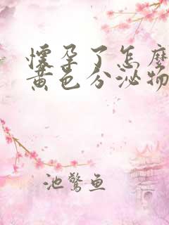 怀孕了怎么还有黄色分泌物