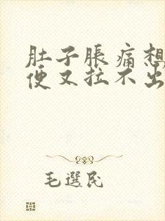 肚子胀痛想拉大便又拉不出来什么原因