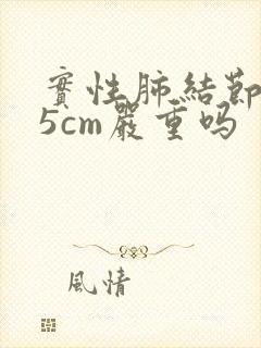 实性肺结节0.5cm严重吗