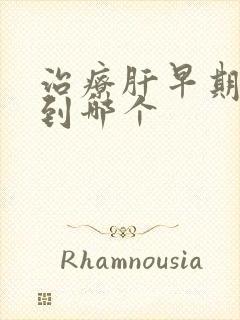 治疗肝早期硬化到哪个