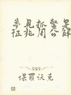 梦见抓鳖是什么征兆周公解梦