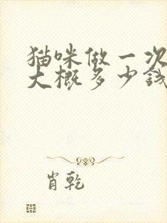 猫咪做一次绝育大概多少钱