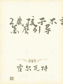 2岁孩子不说话怎么引导