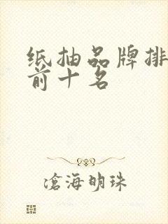 纸抽品牌排行榜前十名