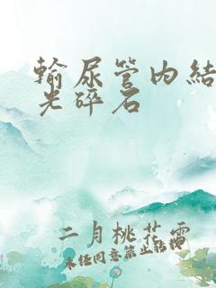 输尿管内结石激光碎石