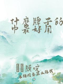 什么牌子的洗脸巾最好用