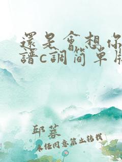 还是会想你吉他谱c调简单版