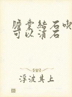 胆囊结石吃的药可以消石