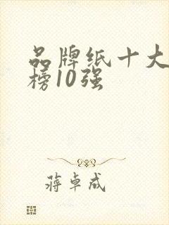 品牌纸十大排行榜10强