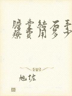 胆囊结石手术治疗费用多少