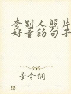 夸别人照片拍的好看的句子