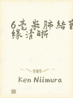 6毫米肺结节边缘清晰