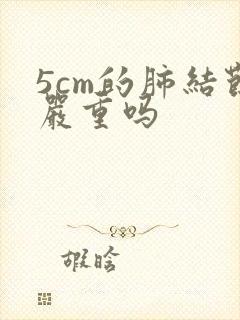 5cm的肺结节严重吗