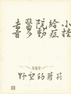 去医院给小孩儿看多动症挂什么科