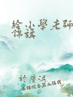 给小学老师送的锦旗