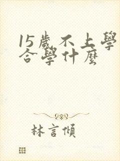 15岁不上学适合学什么