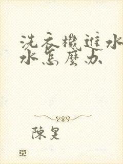 洗衣机进水管漏水怎么办