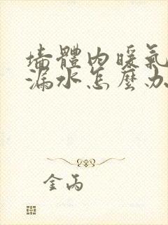 墙体内暖气管道漏水怎么办