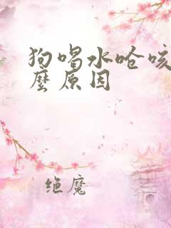 狗喝水呛咳是什么原因