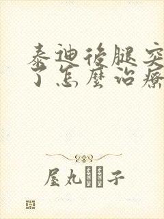 泰迪后腿突然瘸了怎么治疗