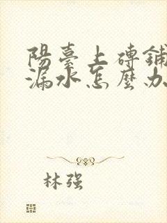 阳台上砖铺好,漏水怎么办