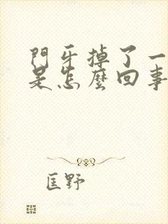 门牙掉了一小块是怎么回事