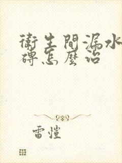 卫生间漏水不砸砖怎么治