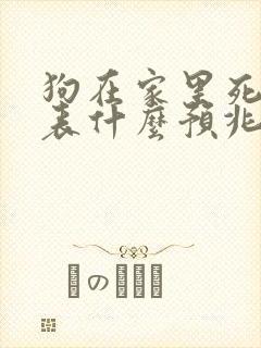 狗在家里死了代表什么预兆