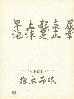 早上起来尿有点泡沫是正常吗