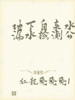 地下自来水管道漏水检测公司