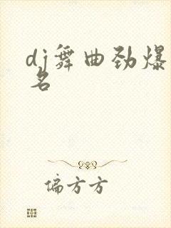 dj舞曲劲爆歌名