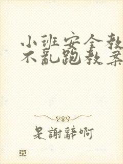 小班安全教室里不乱跑教案及反思