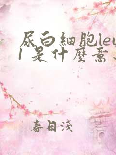 尿白细胞leu1 是什么意思