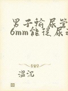 男子输尿管结石6mm能从尿道排出么?