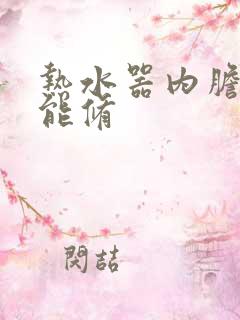 热水器内胆漏水能修